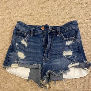 high rise hollister shorts